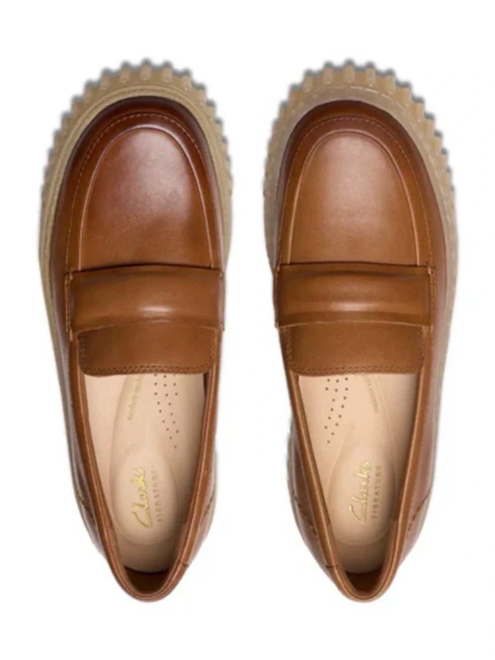 Clark’s Loafers Mayhill Cove Leather Shoes Size 9.5 Wide NWT Cushion Footbed